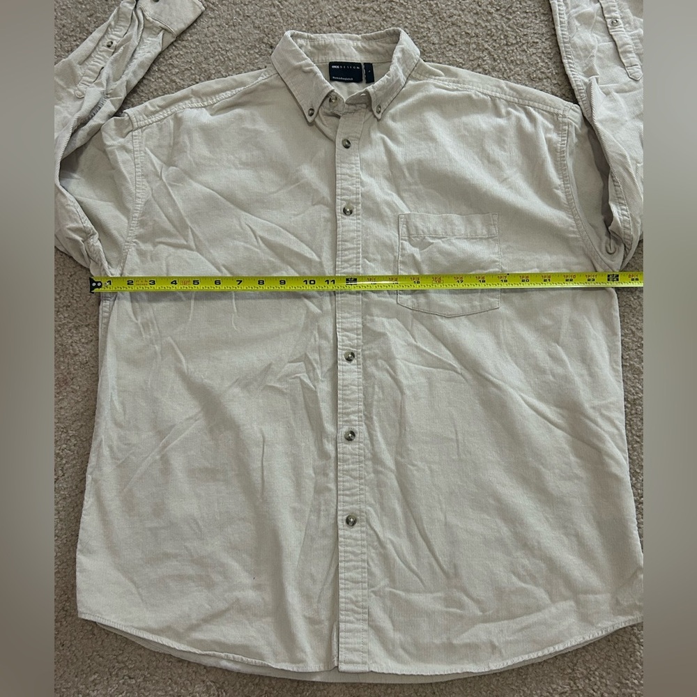 ASOS Men’s Large Corduroy Long Sleeve Button Down Shirt - Picture 5 of 7